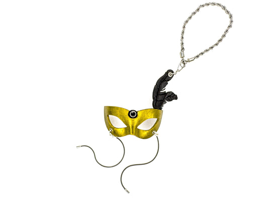 Party Mask Leather Mini Mask – Handcrafted Charm for Rearview Mirrors, Handbags, Lanyards, Party Favors & More