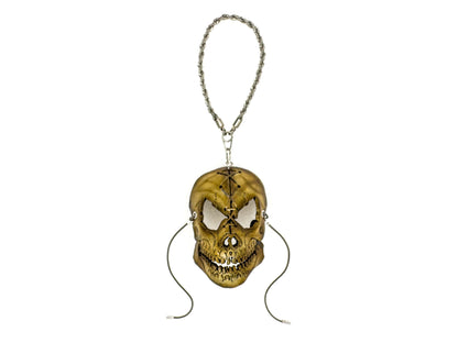 Menacing Skull Leather Mini Mask – Handcrafted Charm for Rearview Mirrors, Handbags, Lanyards, Party Favors & More