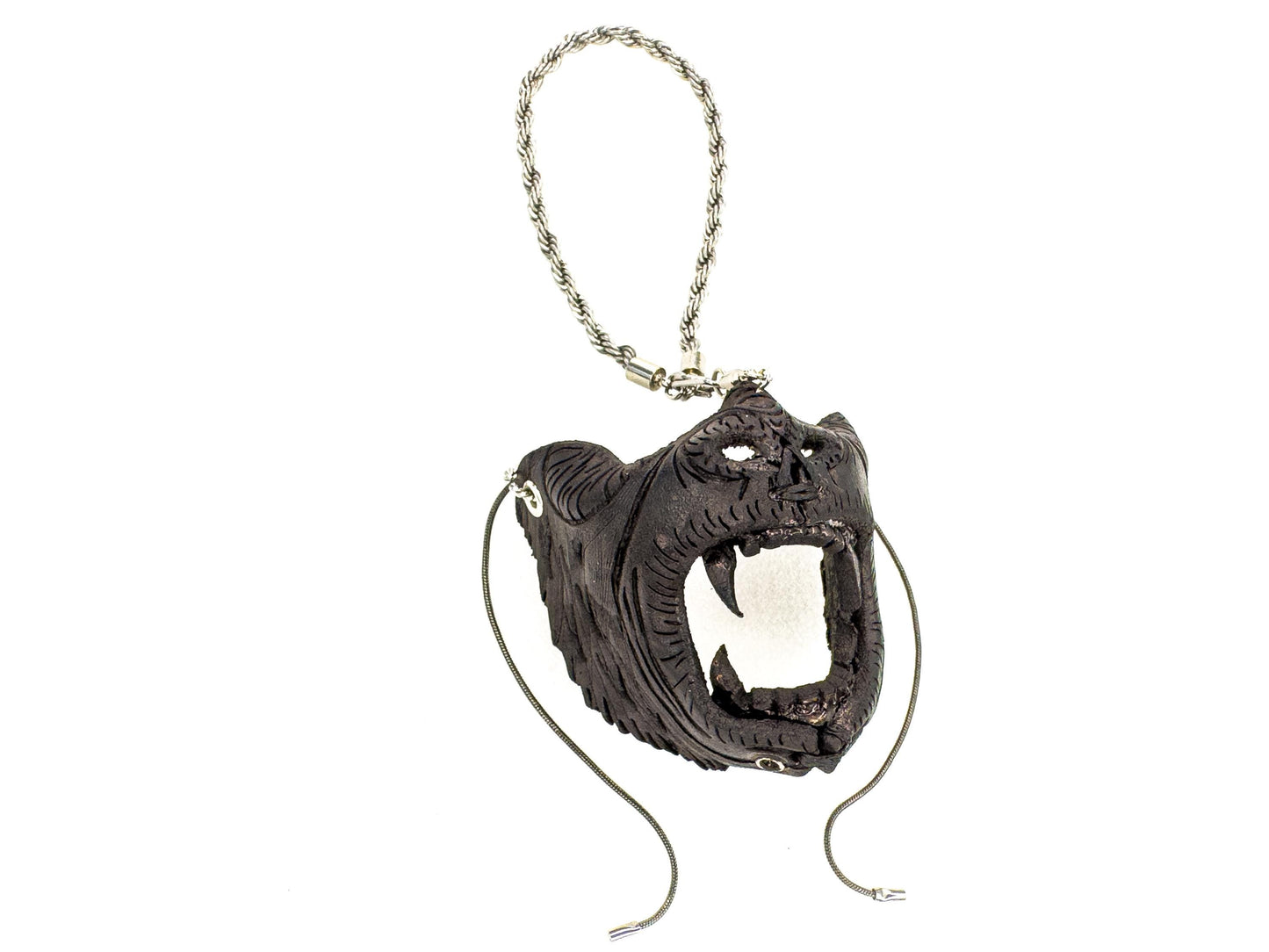 Chimp Leather Mini Mask – Handcrafted Charm for Rearview Mirrors, Handbags, Lanyards, Party Favors & More