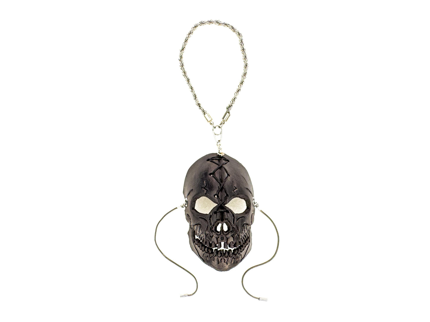 Skull Leather Mini Mask – Handcrafted Charm for Rearview Mirrors, Handbags, Lanyards, Party Favors & More