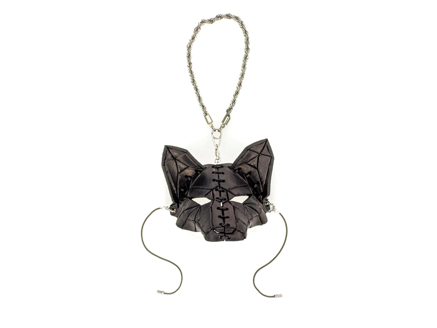 Sly Fox Leather Mini Mask – Handcrafted Charm for Rearview Mirrors, Handbags, Lanyards, Party Favors & More