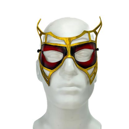 Red Royalty Handmade Genuine Leather Mask