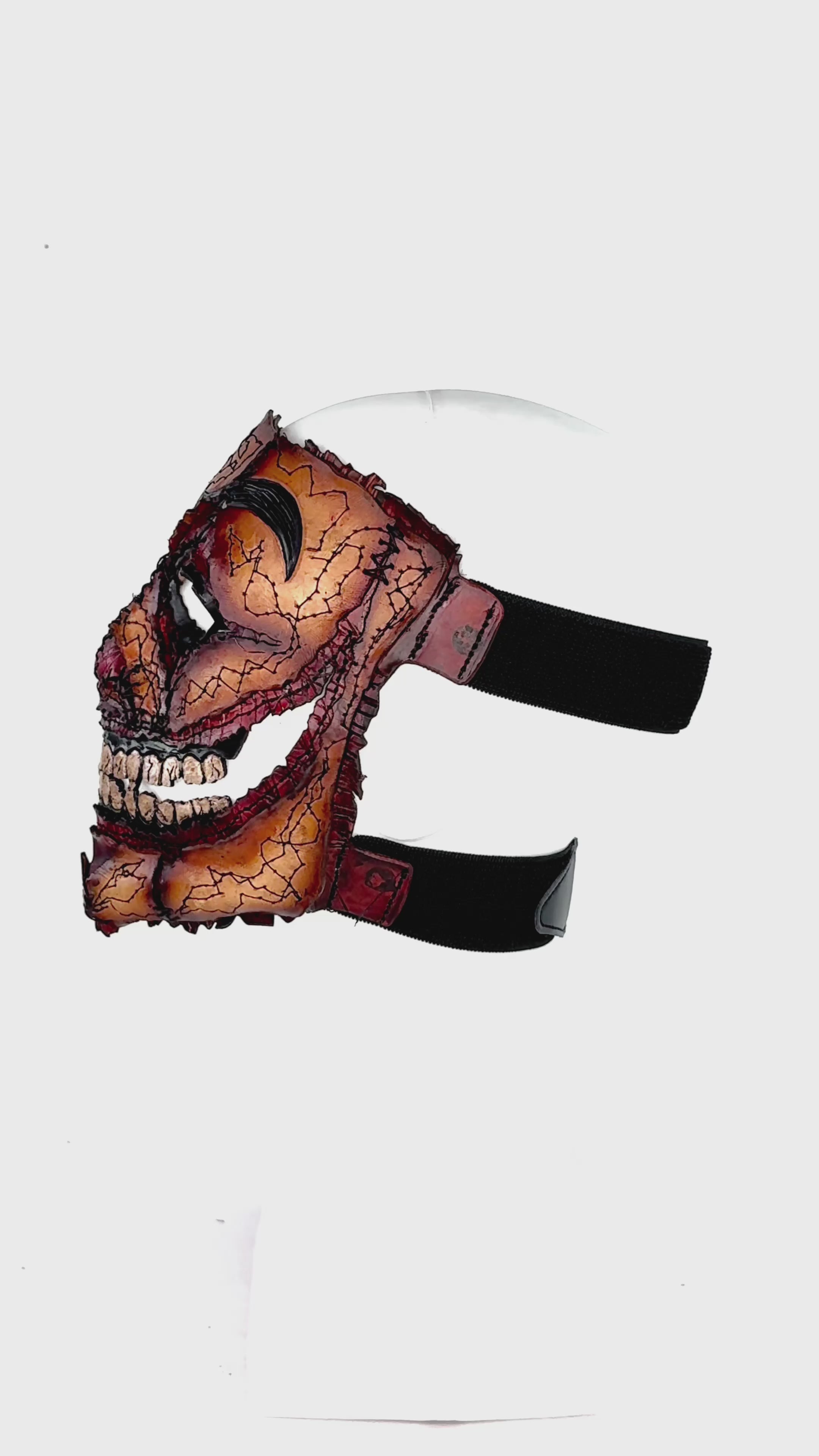 Genuine Leather Mask - GigaMyme Fleshy Edition - Handmade Mime