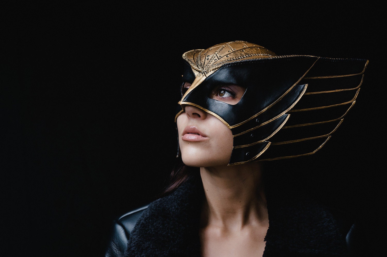 Winged Helmet Genuine Leather Mask – Rockwell Masks