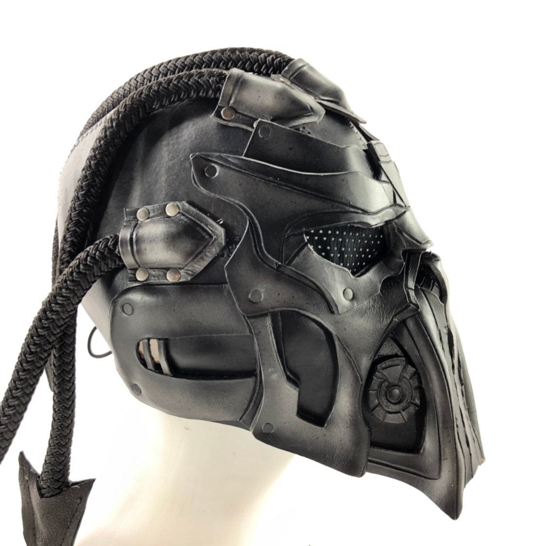 face mask under motorcycle helmet Dreaded Helmet Genuine Leather Mask – Rockwell Masks