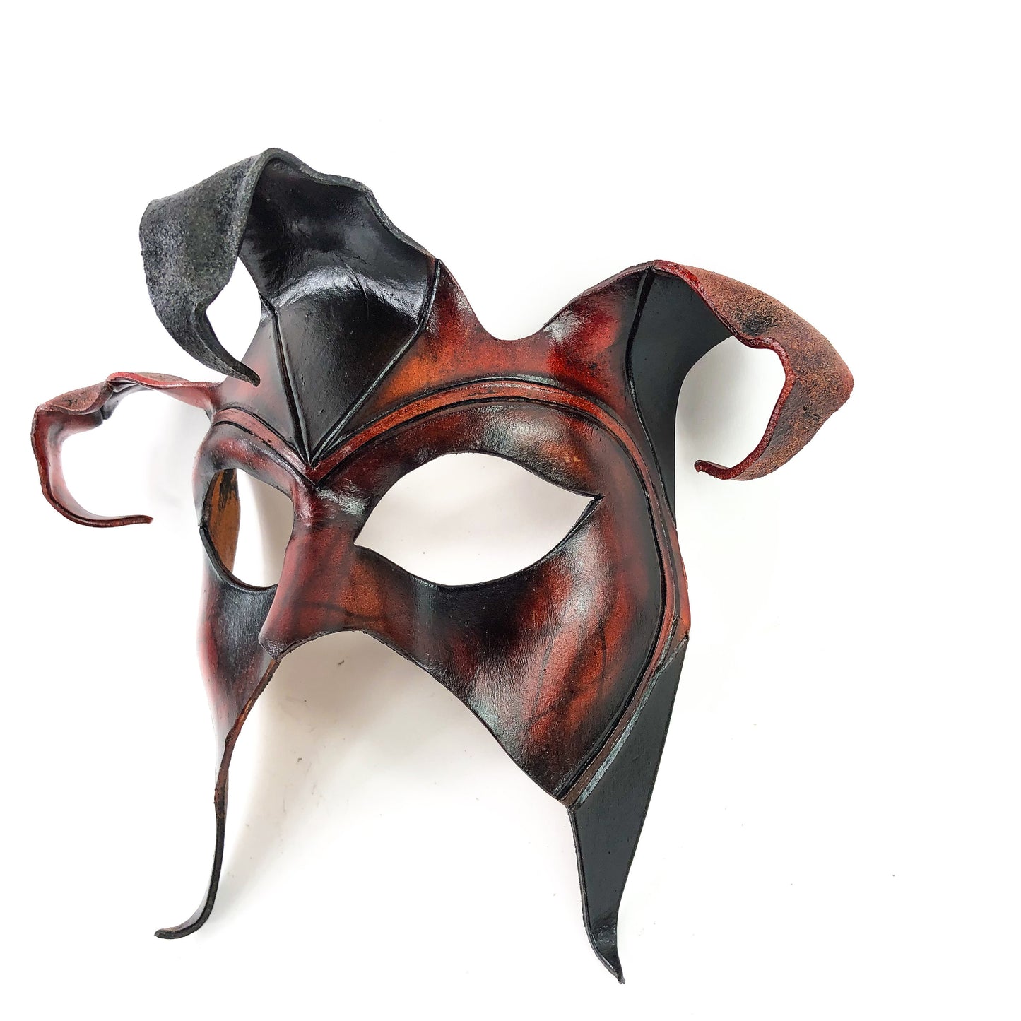 Jester Handmade Genuine Leather Mask in Brown