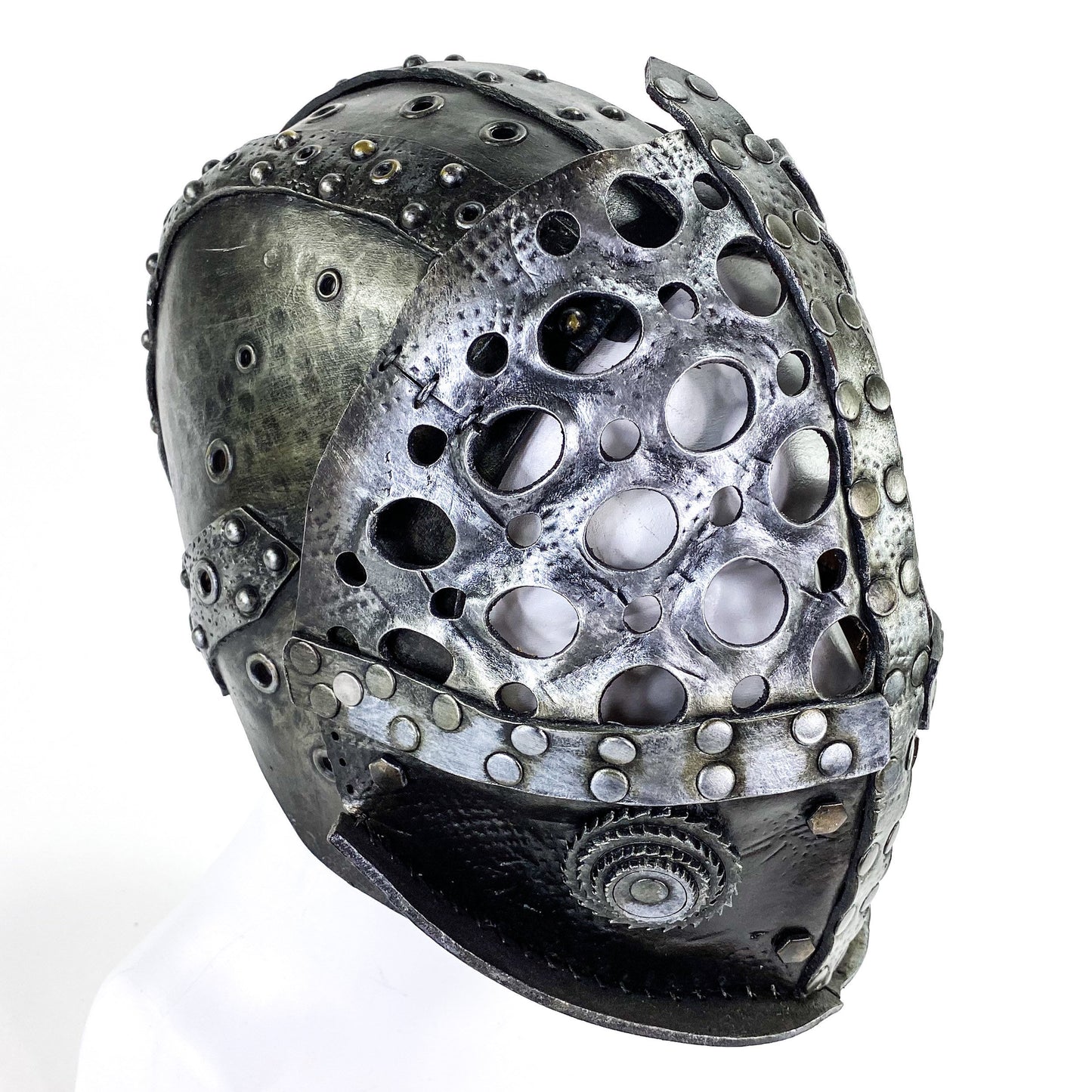 Final Closeout Sale - One of a kind Gladiator Handmade Genuine Leather Mask