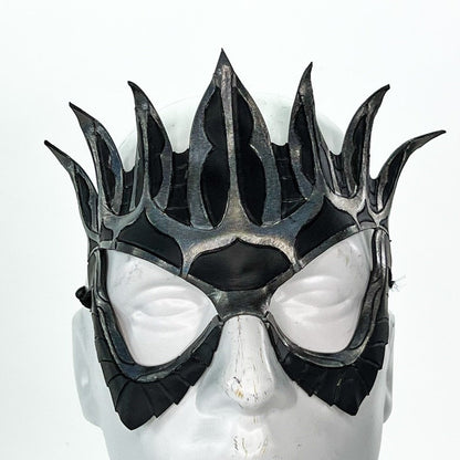 Masquerade Crown Mask of Handmade Genuine Leather in Metallics