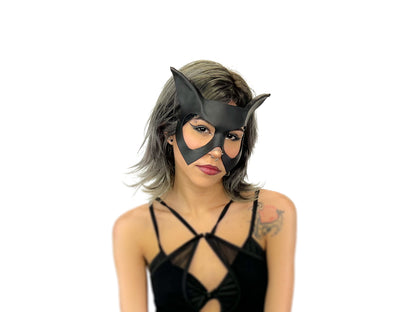 Handmade Genuine Leather Cat Mask