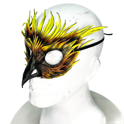 Layered Phoenix Handmade Genuine Leather Mask