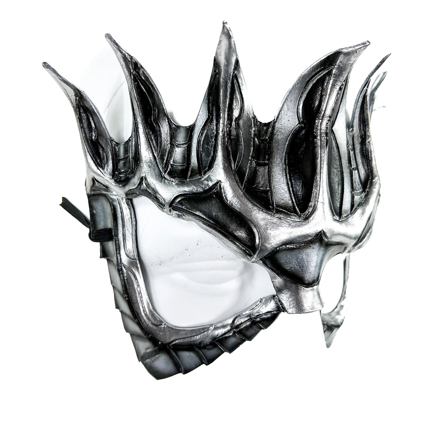 Masquerade Crown Mask of Handmade Genuine Leather in Metallics