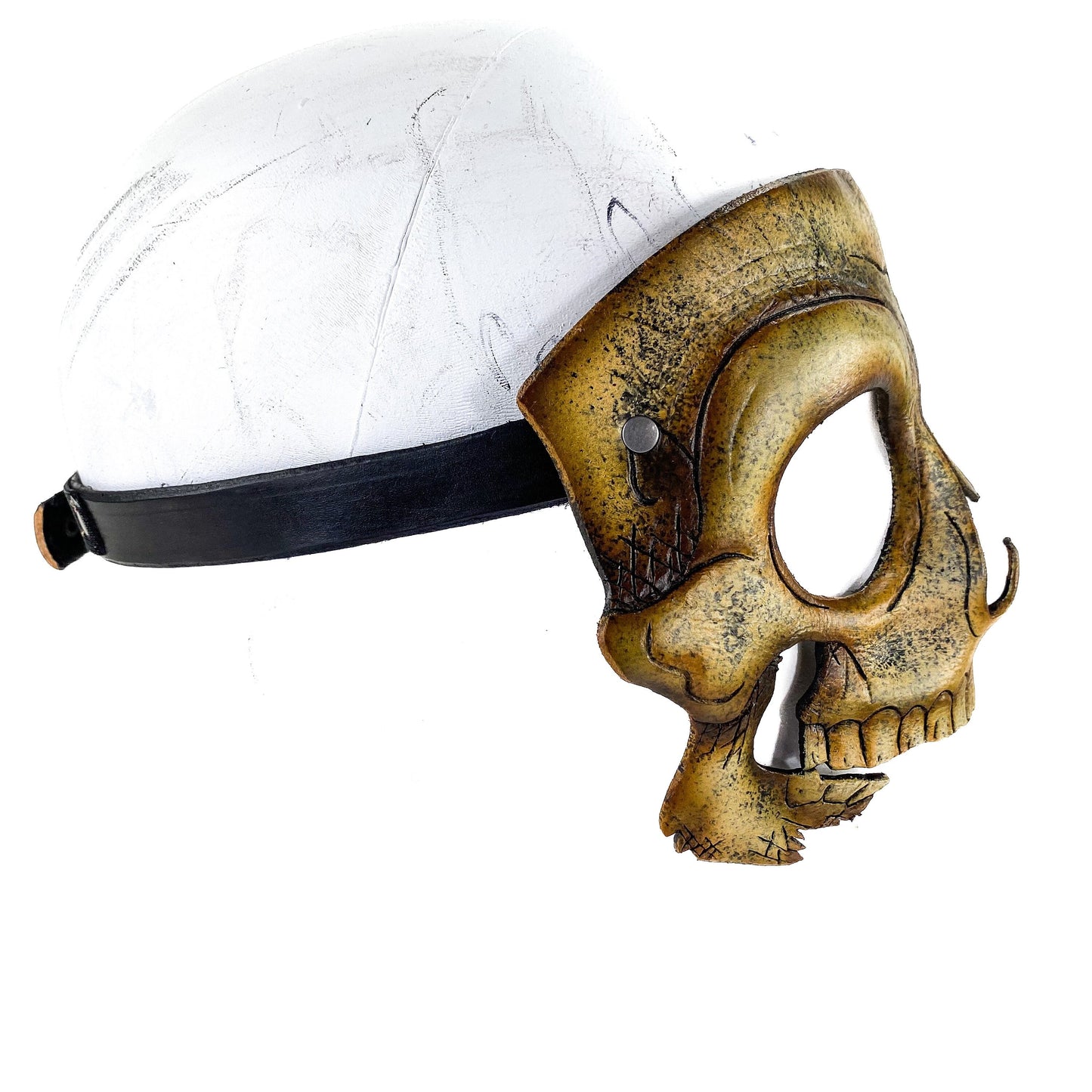 Handcrafted Genuine Leather Skull Phantom of the Opera Style Mask
