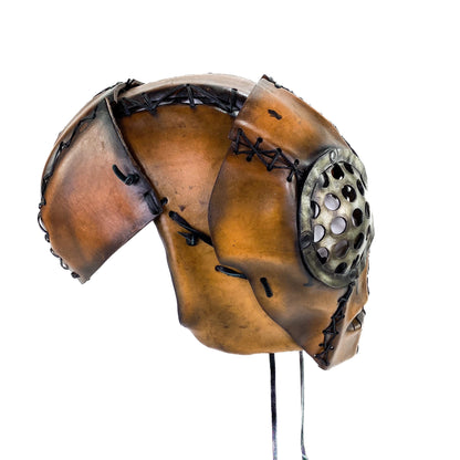 The Toy  - Handmade Leather Mask with Pull Ties