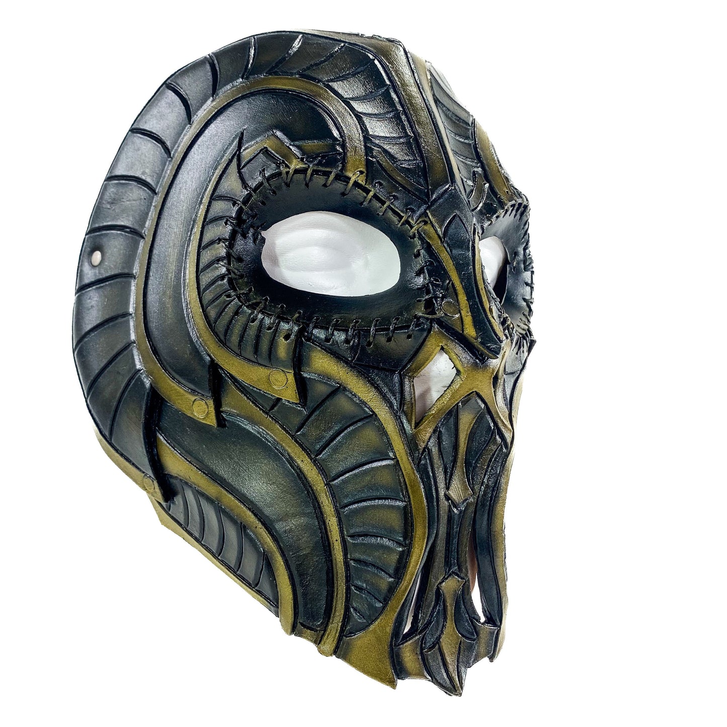 Handmade Genuine Leather Mask in Natural Colors