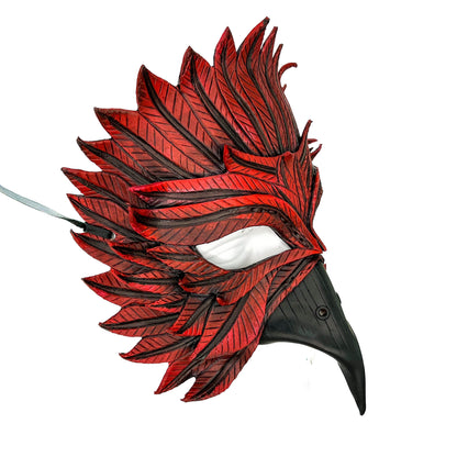 Red Bird Handmade Genuine Leather Mask