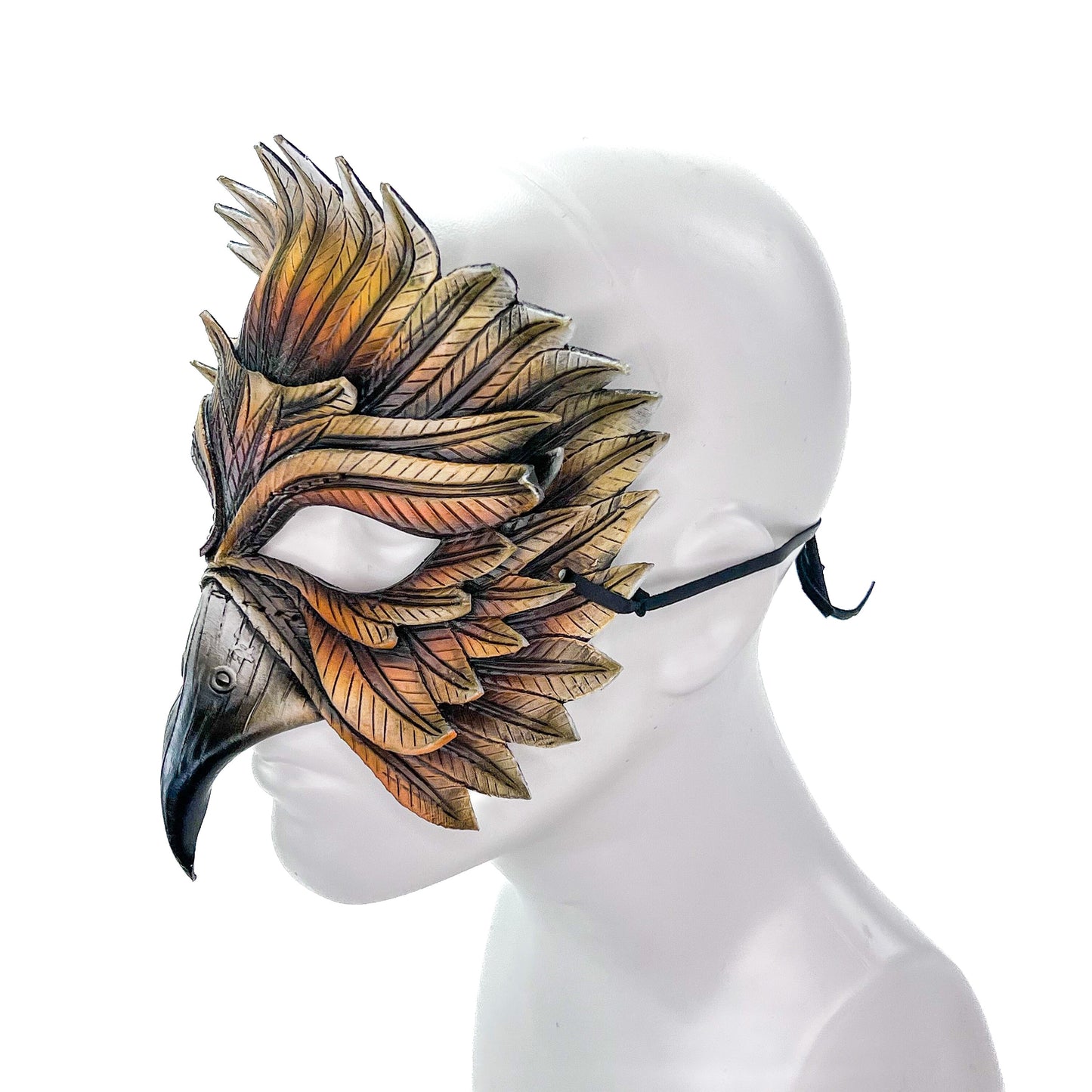Hawk Handmade Genuine Leather Mask