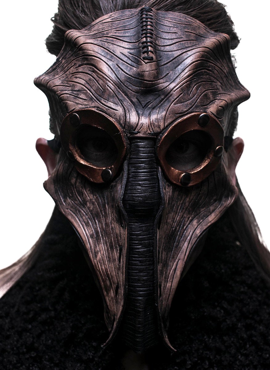 Steampunk Inspired Handmade Genuine Leather Mask in Brown